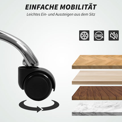 Ergonomisks biroja krēsls ar atgāžamu atzveltni un kāju balstu