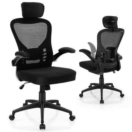 Ergonomisks sieta biroja krēsls ar šūpojošu atzveltni, vadītāja krēsls, grozāms datora krēsls