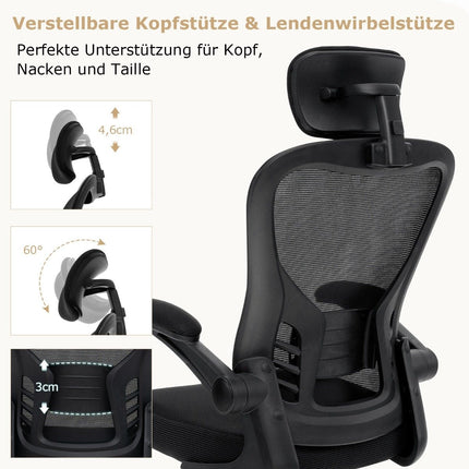 Ergonomisks sieta biroja krēsls ar šūpojošu atzveltni, vadītāja krēsls, grozāms datora krēsls