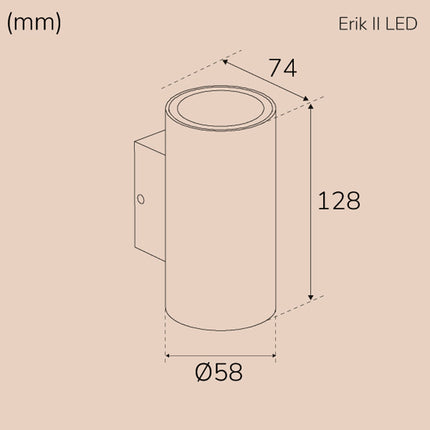 Erik II Wall luminaire LED IP65 3000K 6W 494lm White