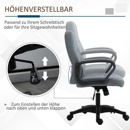 Vadītāja krēsls ar masāžas funkciju, regulējams augstums, ergonomisks dizains, USB saskarne