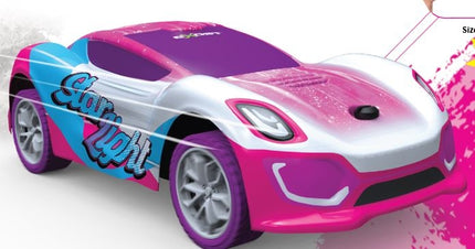 Exost radiovadāmā automašīna ar zvaigžņu gaismu, mērogs 1:28