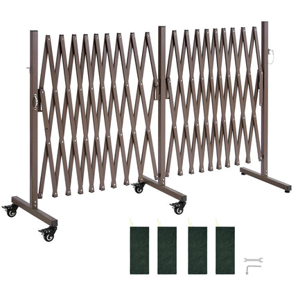 Expandable Safety Barrier 6m, Locking Casters, Foldable