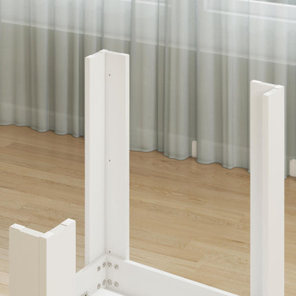 Izvelkams ēdamgalds, 140-180 x 80 cm, balts