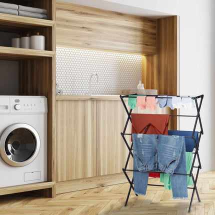 Extendable and foldable drying rack