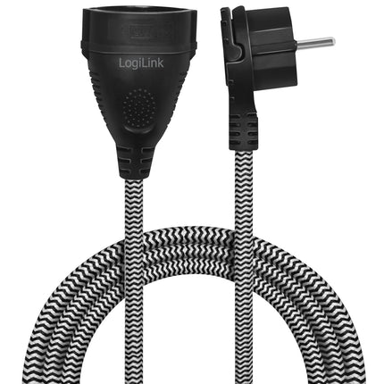 Extension cable Earthed textile cable 3m