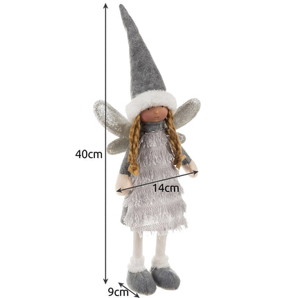 Feja - pelēka Ziemassvētku figūriņa Ruhhy 22343