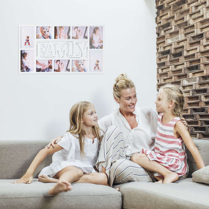 Ģimenes kolāžas rāmis 10 fotogrāfijām