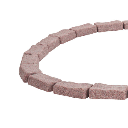 Faux Stone Landscape Edging, Flexible, Spikes, Brown, 4-Pack