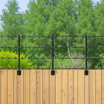 Fence Post Extenders, 12 Pack 32.1 in Steel Barbed Arms