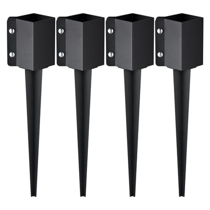 Fence Post Ground Spike Anchors, 4 Pack, Fits 3.5 in
