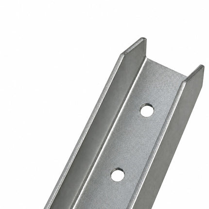 Fence Post Repair Kit with Ground Spike Anchors, 2-Piece Set, Silver