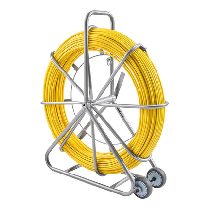 Fiberglass Fish Tape Puller, 656 Ft, 5/16 In, Brake