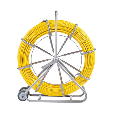 Fiberglass Fish Tape Puller, 656 Ft, 5/16 In, Brake