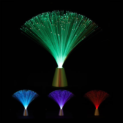 Stiklšķiedras LED lampa ar krāsas maiņu, darbināma ar baterijām