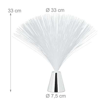 Stiklšķiedras LED lampa ar krāsas maiņu, darbināma ar baterijām