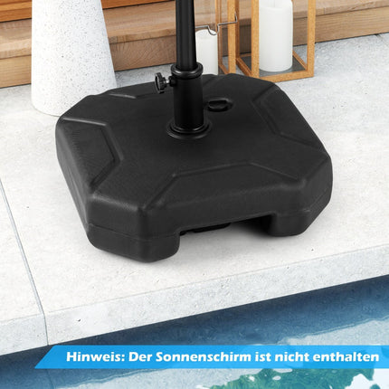 Piepildāma lietussarga pamatne, 17,5 l ūdens vai 30 kg smilšu, HDPE