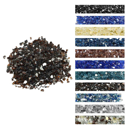 Fire Pit Glass, 10 lb Copper Reflective 1/2-Inch
