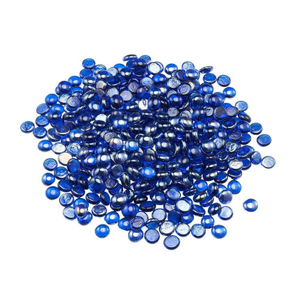 Fire Pit Glass Beads, Cobalt Blue, 10 lb, 3/4 in
