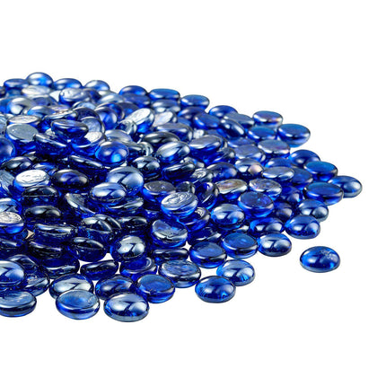Fire Pit Glass Beads, Cobalt Blue, 10 lb, 3/4 in