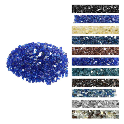 Fire Pit Glass, Cobalt Blue Reflective Crushed 20 lb