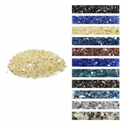 Fire Pit Glass, Gold Reflective 1/2-Inch, 10 lb