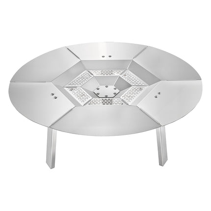 Fire Pit Heat Deflector, 25 in Round, 304 Stainless Steel