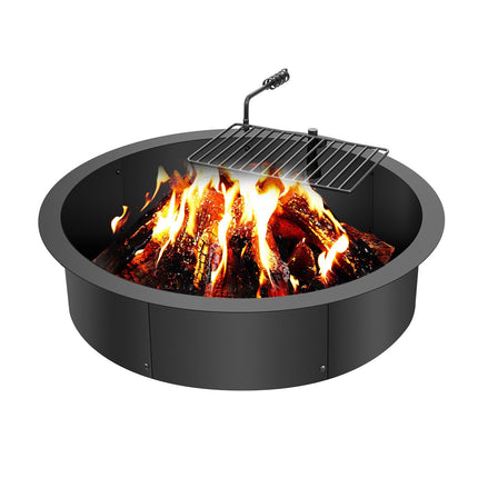 Fire Pit Insert Ring, 35 In OD 31 In ID, Steel BBQ Grate