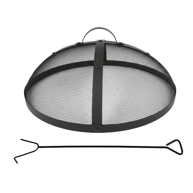 Ugunskura dzirksteļu aizsargs, apaļš metāla sieta pārsegs, 50 cm