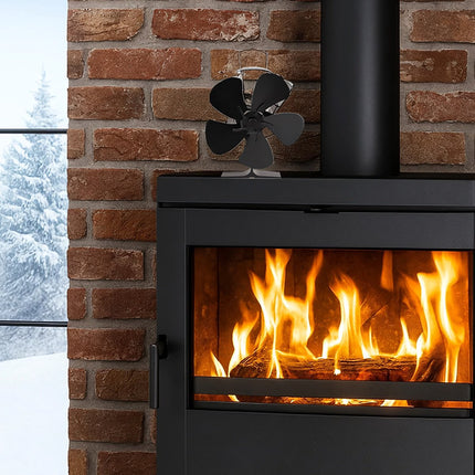 Kamīna ventilators, 5 lāpstiņu siltumenerģijas dzinējs