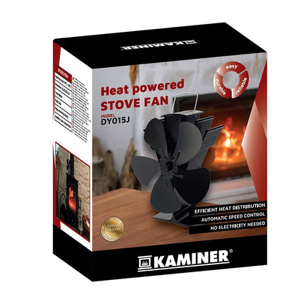 Kamīna ventilators, 5 lāpstiņu siltumenerģijas dzinējs