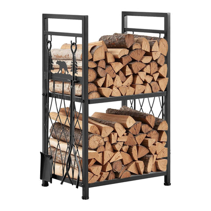 Firewood Rack 45.5cm, 2-Tier with Tools, 400 lb
