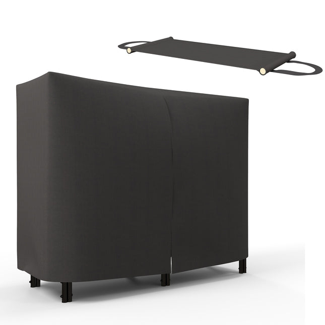 Malkas plaukts, 0,33 m³, ar pārnēsāšanas maisu un vāku, metāla rāmis, līdz 150 kg, 120 x 36 x 99 cm, melns