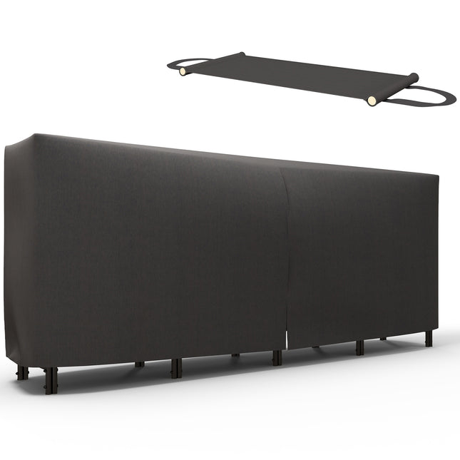 Malkas plaukts, 0,67 m³, ar pārnēsāšanas maisu un vāku, metāla rāmis, līdz 200 kg, 240 x 36 x 99 cm, melns