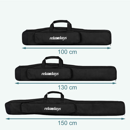 Fishing Rod Bag, 5 Compartments, 130 cm, Black
