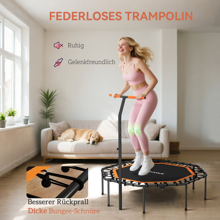 Fitnesa batuts, regulējams rokturis, iekštelpām, tērauds, oranžs