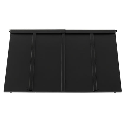 Fixed Metal Door Awning 44x24 In, Steel Frame Canopy