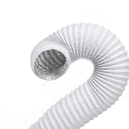 Elastīga balta ventilācijas šļūtene, 5 m - 75 mm diametrs