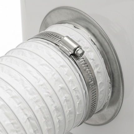 Elastīga balta ventilācijas šļūtene, 5 m - 75 mm diametrs