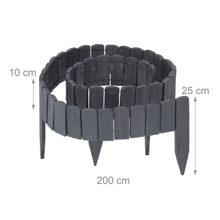 Flexible Wooden Garden Bed Edging – Natural Spruce Finish