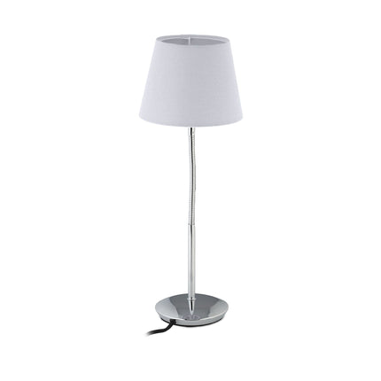 Elastīga galda lampa ar auduma abažūru