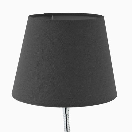 Elastīga galda lampa ar auduma abažūru