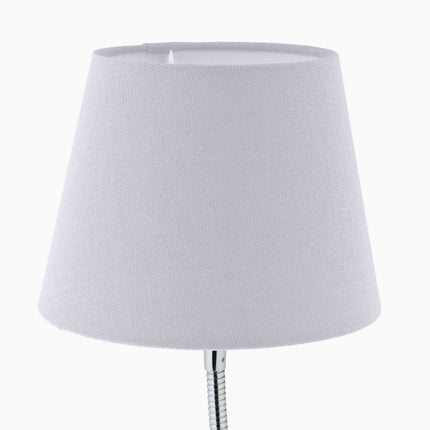 Elastīga galda lampa ar auduma abažūru