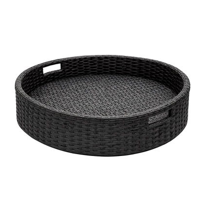 Peldošs baseina paliktnis, melns, 80 cm – laikapstākļiem izturīgs rotangpalmas pinums