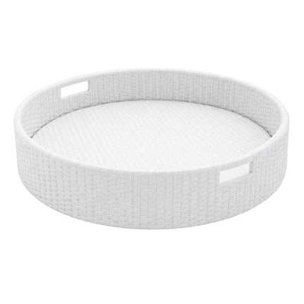 Peldošs baseina paliktnis – balts, 60 cm, PE rotangpalma