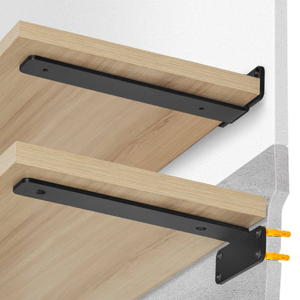 Floating Shelf Brackets, 6 Pack, 10 Inch, 160 lb