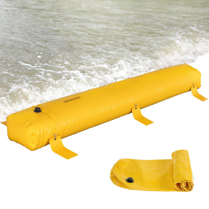 Flood Barrier 12 Ft, Reusable PVC Water-Filled Tube