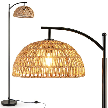 Grīdas lampa ar piekaramu abažūru un kājas slēdzi, 160 cm, E27 ligzda