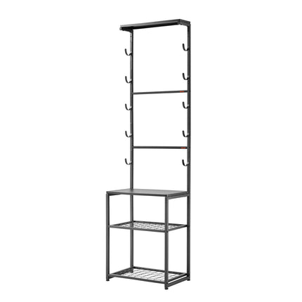 Floor Standing Gun Rack, Holds 5 Rifles, Steel Shelf