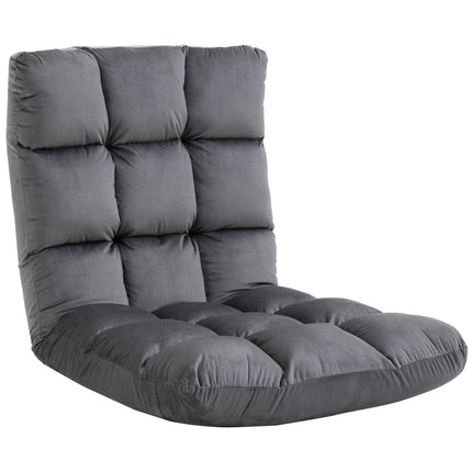 Adjustable 3-in-1 floor chair, foldable, gray, foam cushion